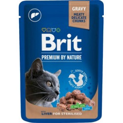 Brit Premium Cat Sterilised Liver 100 g – wet food for cats | Pupilowa Kraina