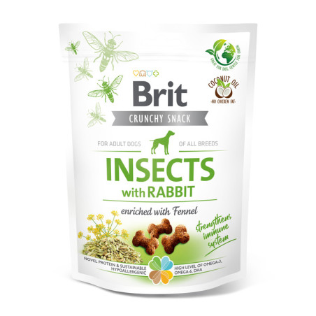 Brit Crunchy Snack Insects with Rabbit 200 g – natural dog treats | Pupilowa Kraina