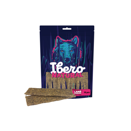 Ibero Natural Meat Snacks Lamb Strips 15 pcs – natural dog treats | Pupilowa Kraina