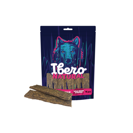 Ibero Natural Meat Snacks Paski z dziczyzny 15 sztuk – naturalny przysmak dla psa | Pupilowa Kraina