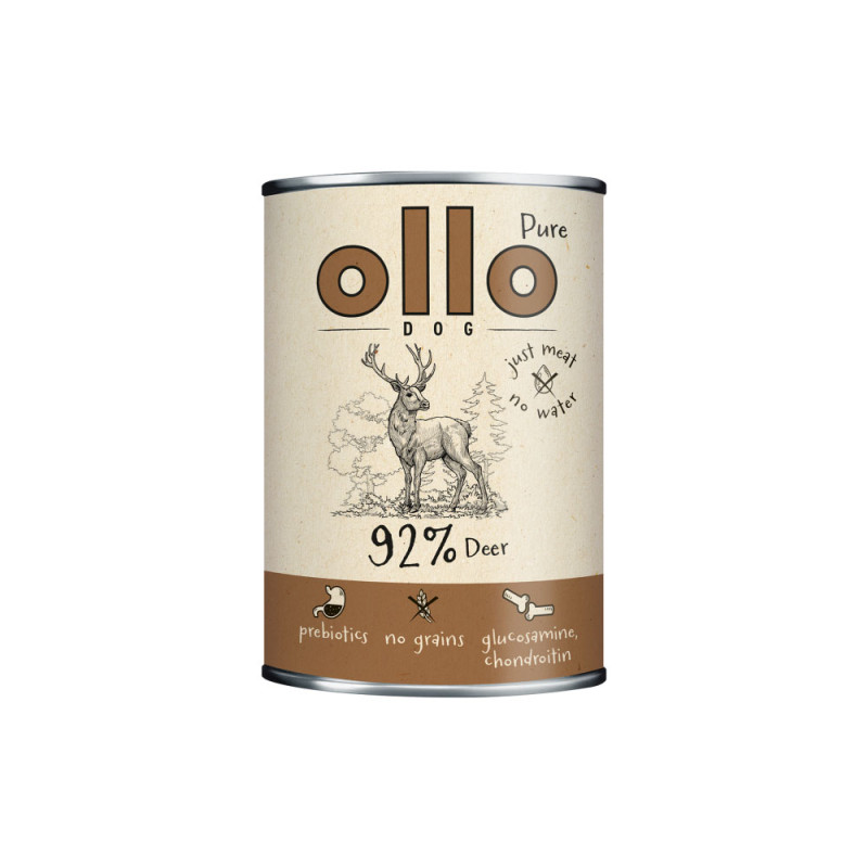 Ollo Pure Deer 400 g – Natural Monoprotein Wet Dog Food