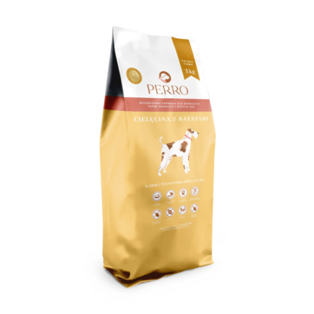 Dry dog food Perro Veal with Sweet Potatoes 1 kg – grain-free for medium and large breeds