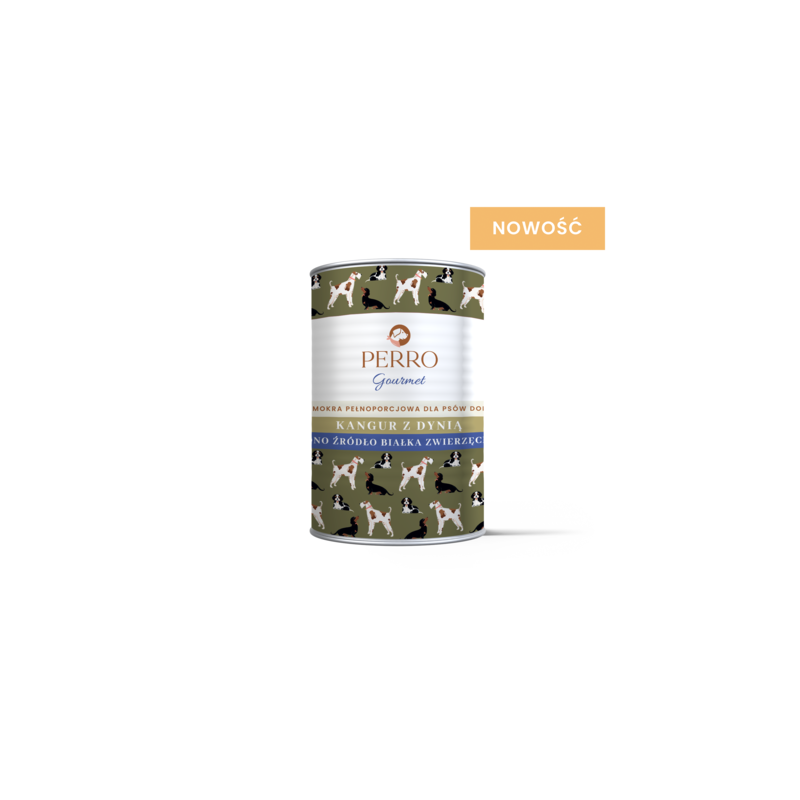 Karma mokra dla psa Perro Gourmet Kangur z Dynią 400 g – naturalna dieta premium dla dorosłych psów