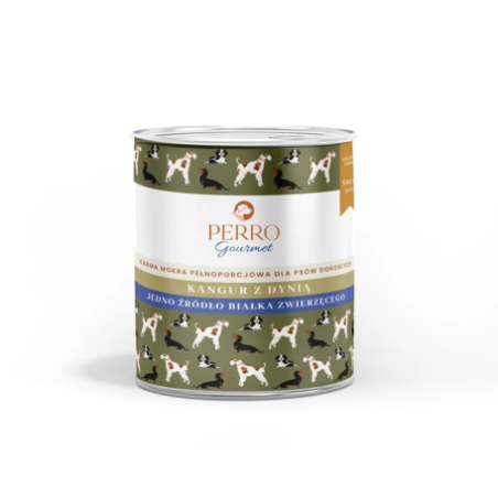 Karma mokra dla psa Perro Gourmet Kangur z Dynią 800 g – naturalna dieta premium dla dorosłych psów