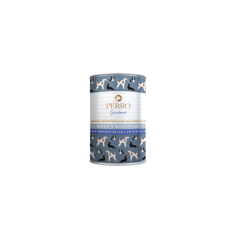 Wet dog food Perro Gourmet Goat with Sweet Potatoes 400 g – natural premium diet for adult dogs