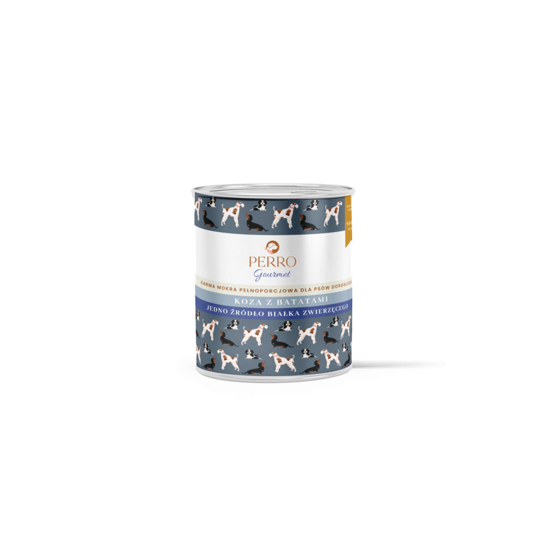 Wet dog food Perro Gourmet Goat with Sweet Potatoes 800 g – natural premium diet