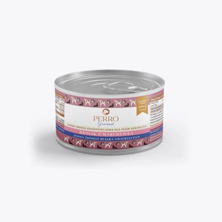 Karma mokra dla psa Perro Gourmet Królik z Marchewką 200 g – naturalna dieta premium