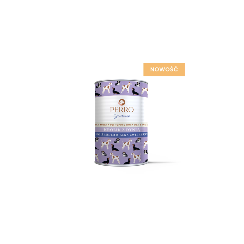 Karma mokra dla szczeniąt Perro JUNIOR Gourmet Królik z Dynią 400 g – monobiałkowa dieta premium