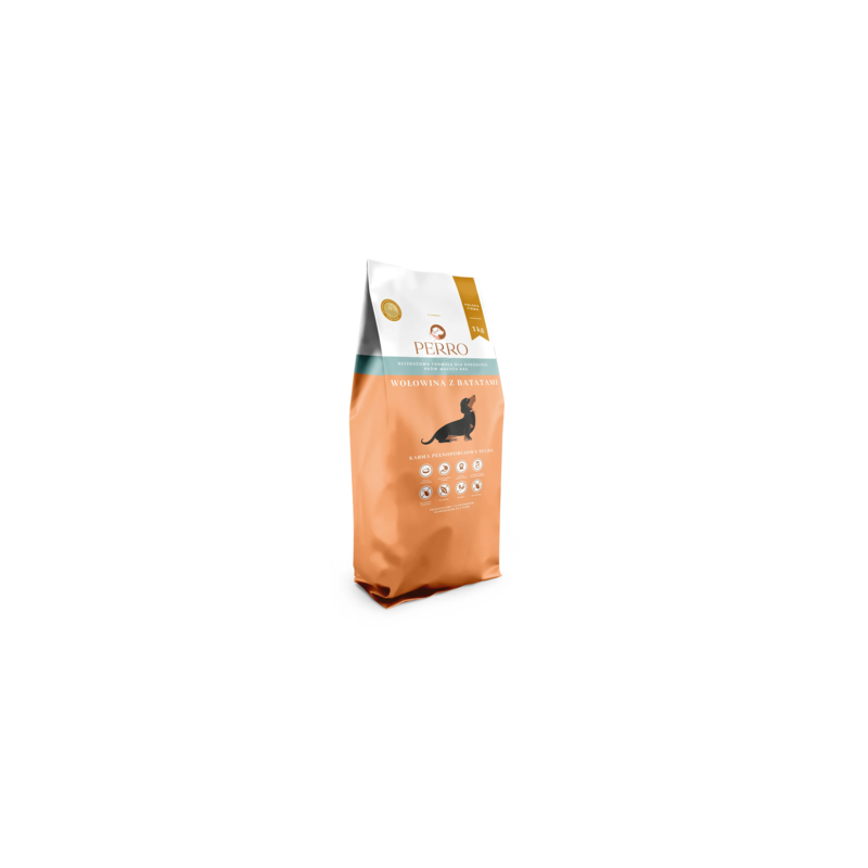Dry dog food Perro Beef with Sweet Potatoes 1 kg – for small breeds