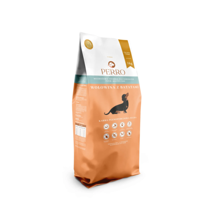 Dry dog food Perro Beef with Sweet Potatoes 3 kg – for small breeds