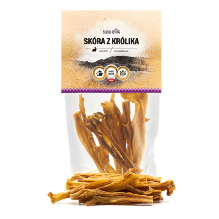 SlowDog Skóra z królika 100 g – naturalny hipoalergiczny gryzak | Pupilowa Kraina