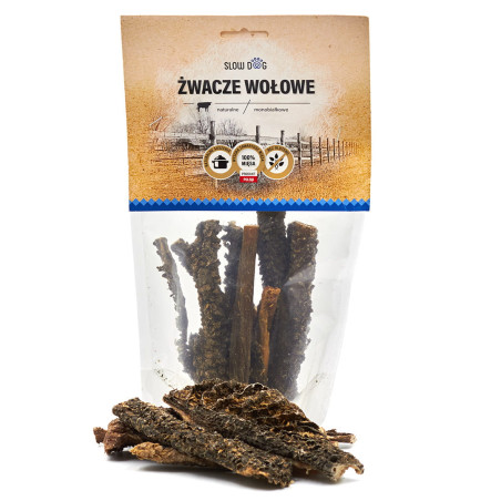 SlowDog Dried Beef Tripe 150 g – natural digestive dog chew | Pupilowa Kraina
