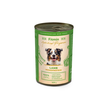 Fitmin Program Jagnięcina 400 g – naturalna mokra karma dla psa