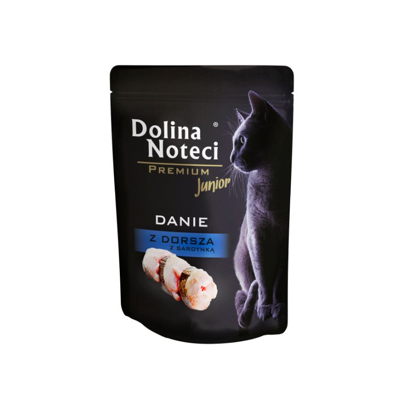 Wet cat food Dolina Noteci Junior cod  sardines 85 g – healthy kitten development