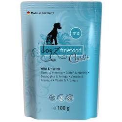 Karma mokra dla psa Dogz Finefood Classic N.12 Dziczyzna i śledź 100 g