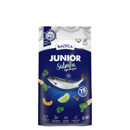 BALTICA EXCELLENT Junior Salmon Hypoallergenic L/XL 3 kg – sucha karma dla szczeniąt|Pupilowa Kraina