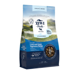 Ziwi Peak Steam  Dried Jagnięcina z Zielonymi Warzywami – naturalna karma sucha dla psa