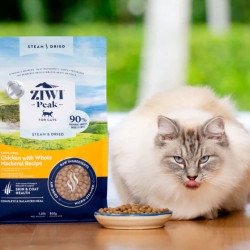 Ziwi Peak Steam  Dried Kurczak z Makrelą 800 g – naturalna karma sucha dla kota