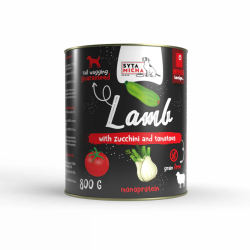 Syta Micha jagnięcina z cukinią i pomidorami 800g – naturalna karma mokra dla psa