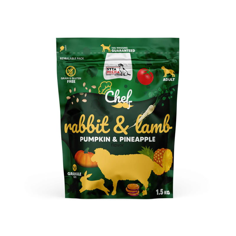 Syta Micha rabbit and lamb with pumpkin and pineapple 1.5kg – dry dog food