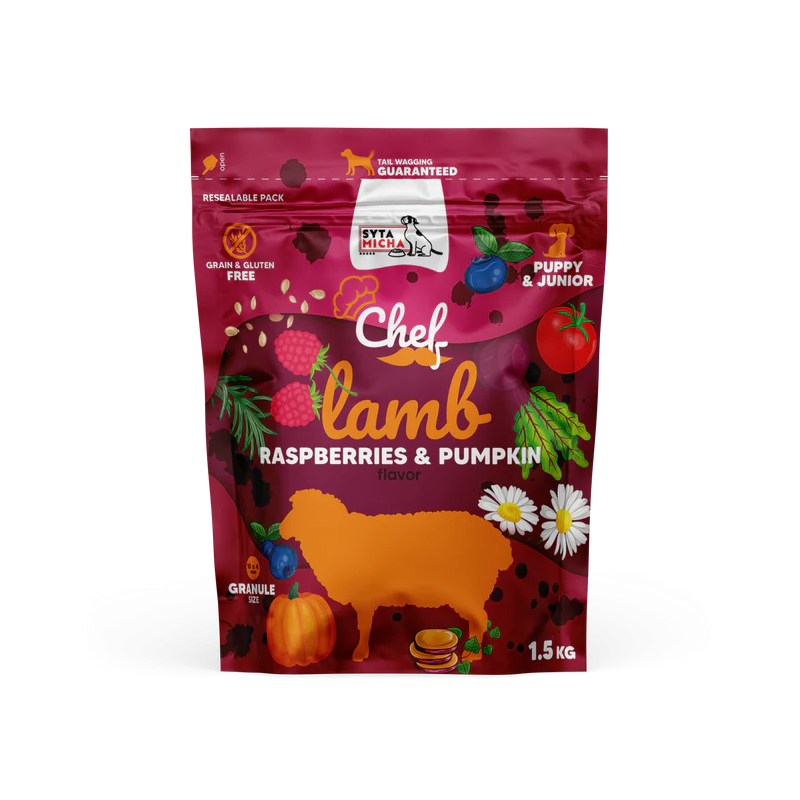 Syta Micha puppy lamb with raspberry and pumpkin 1.5kg – dry puppy food