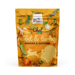 Syta Micha puppy rabbit and turkey with banana and zucchini 1.5kg – dry puppy food