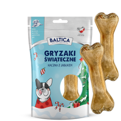 Baltica Kości Świąteczne kaczka z jabłkiem 2 szt. – przysmaki dla psa