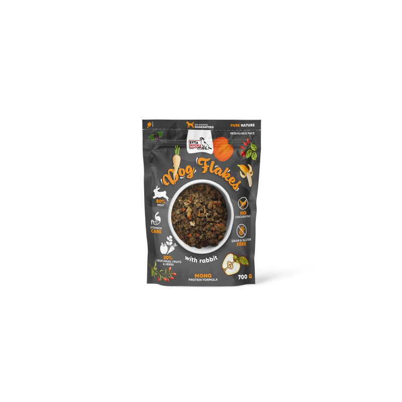 Syta Micha Dog Flakes suszony królik 700g – sucha karma w płatkach dla psa