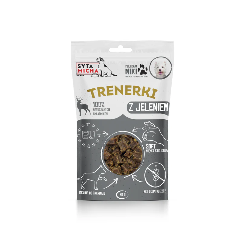 Syta Micha Trenerki z jeleniem 80g – przysmaki treningowe dla psa