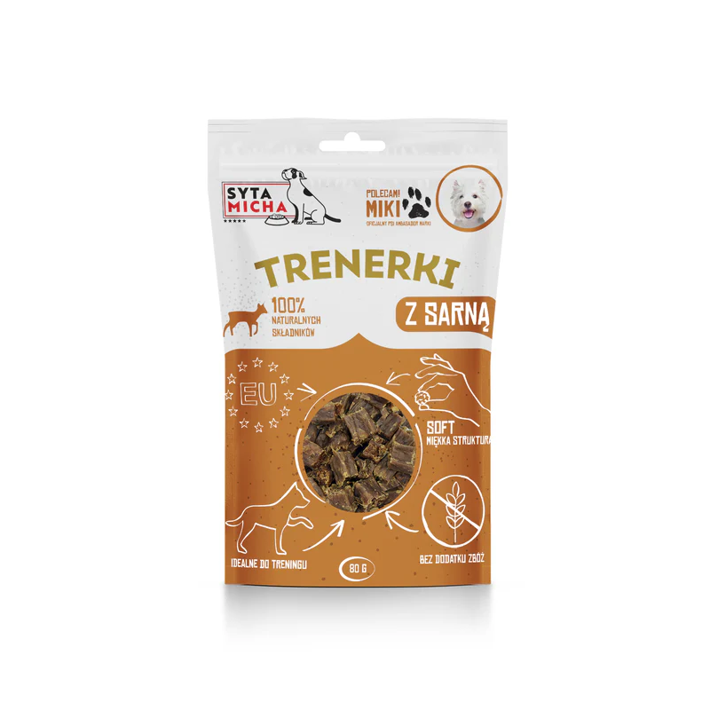 Syta Micha Trenerki z sarną 80g – przysmaki treningowe dla psa