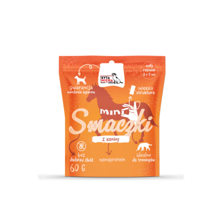 Syta Micha Mini smaczki z koniny 60g – hipoalergiczne przysmaki dla psa