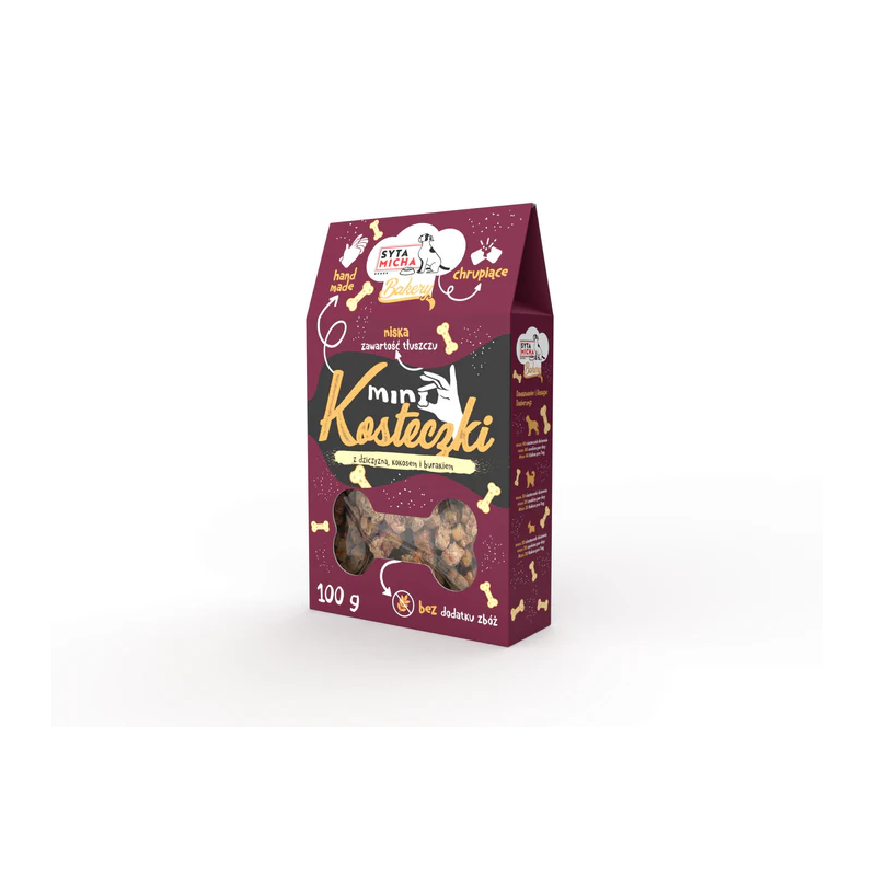 Syta Micha mini cube cookies with game meat 100g – dog treats