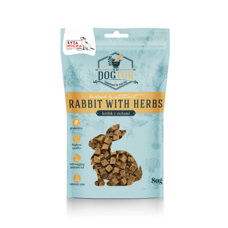 Syta Micha Dogtor rabbit with herbs 80g – dog treats