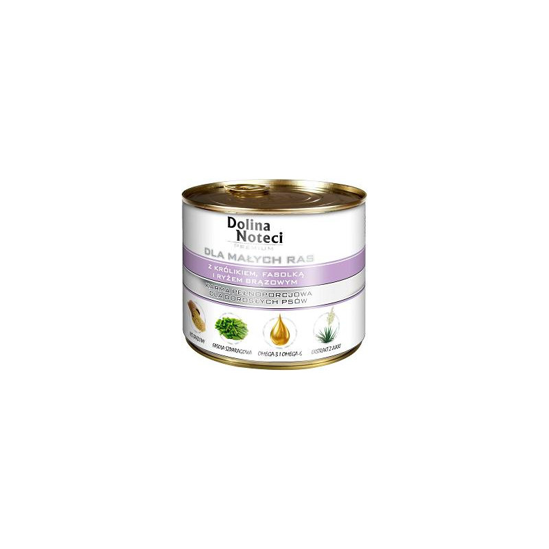 Dolina Noteci Premium królik z fasolką 185g – karma mokra dla psa