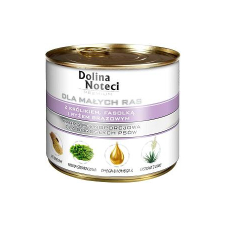 Dolina Noteci Premium królik z fasolką 185g – karma mokra dla psa