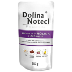 Dolina Noteci Premium królik z żurawiną 150g – karma mokra dla psa