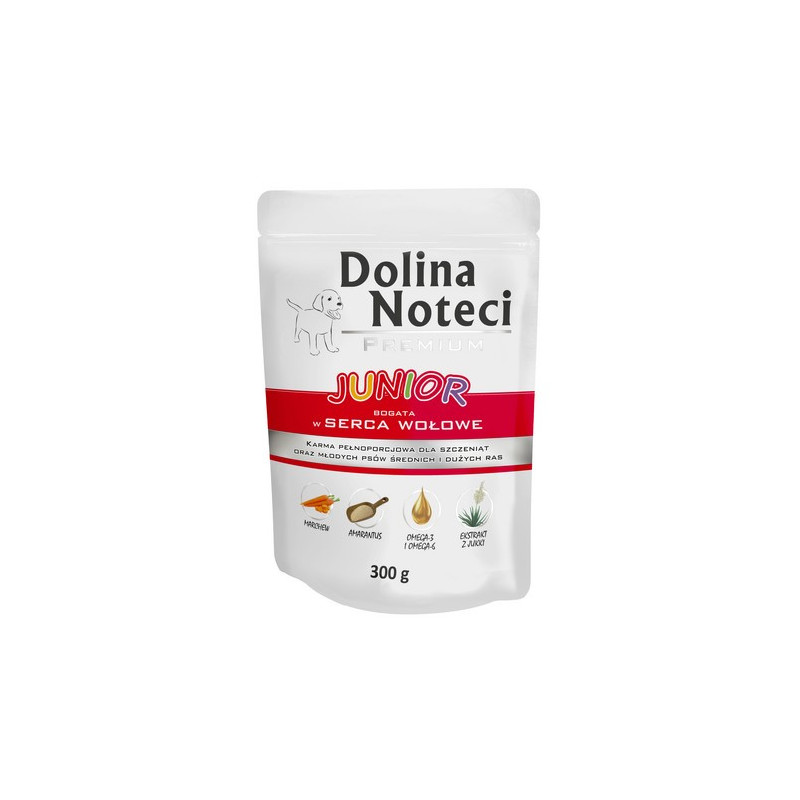 Dolina Noteci Premium Junior bogata w serca wołowe 300g – karma mokra dla szczeniąt