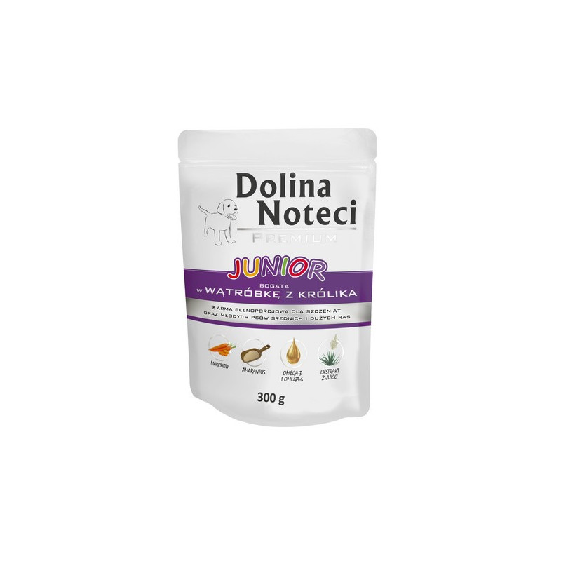 Dolina Noteci Premium Junior bogata w wątróbkę z królika 300g – karma mokra dla szczeniąt