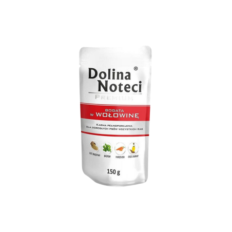 Dolina Noteci Premium bogata w wołowinę 150g – karma mokra dla psa
