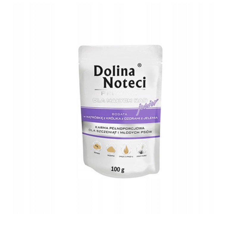 Dolina Noteci Premium Junior królik z jeleniem 100g – karma mokra dla szczeniąt