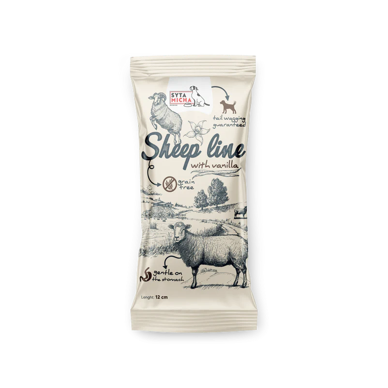 Syta Micha Sheep Line kość do żucia dla szczeniąt owca z wanilią 12 cm – przysmak