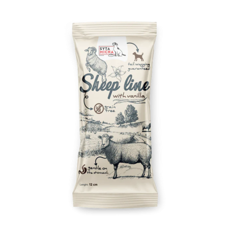 Syta Micha Sheep Line kość do żucia dla szczeniąt owca z wanilią 12 cm – przysmak