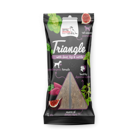 Syta Micha chew triangle deer with fig and nettle 2 pcs – dog treat