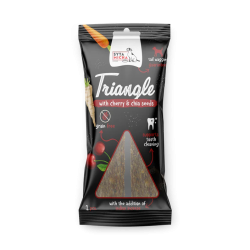 Syta Micha chew triangle ostrich with cherry and chia seeds 2 pcs – dog treat