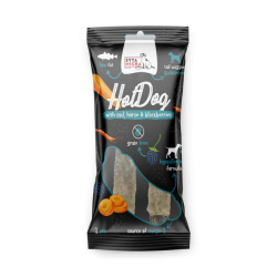 Syta Micha chew hot dog horse meat with blackberries in cod skin 2 pcs – dog treat