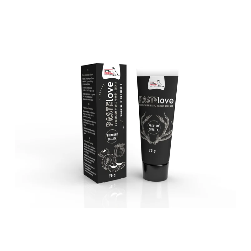 Syta Micha PasteLOVE wołowina z jeleniem i morelą 75g – mięsna pasta dla psa