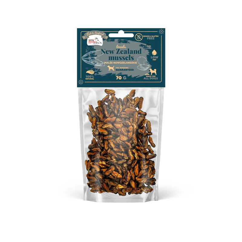 Syta Micha Fish  Seafood 100% małże nowozelandzkie 70g – przysmaki dla psa