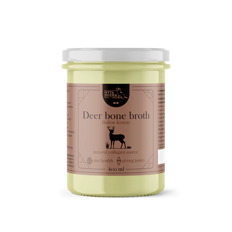 Syta Micha bulion z kości jelenia 400ml – naturalny dodatek dla psa