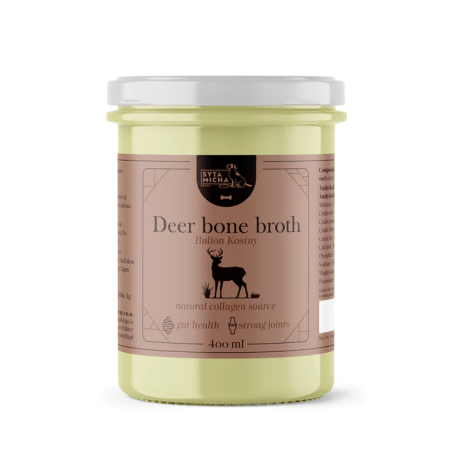 Syta Micha bulion z kości jelenia 400ml – naturalny dodatek dla psa