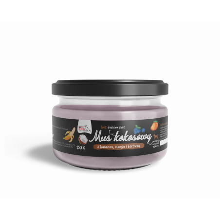 Syta Micha mus kokosowy z bananem, mango i borówką 150g – przysmak dla psa